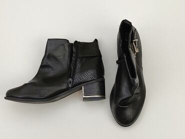 ołówkowe spódnice eko skóra: Ботильйони та черевики жіночі, 37, стан - Хороший