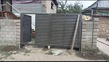 Распашные ворота: Металлические откатные/распашные ворота современного дизайна - — 11