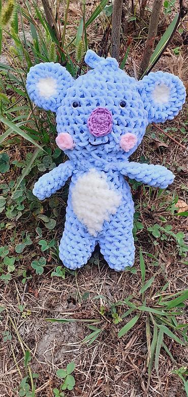 oyuncaql: BT21 KOYA plyuş oyuncaq – mavi koala fiquru tam əl işidir. - — 1