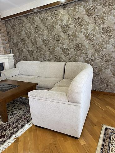 künc divan ölçüləri: Bej rəngli L formalı yumşaq künc divanı - Forma: L şəklində, sağ — 2