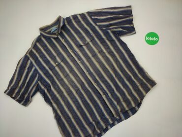 Koszulа 6XL (EU 52), stan - Zadowalający, wzór - Linia, kolor - Niebieski