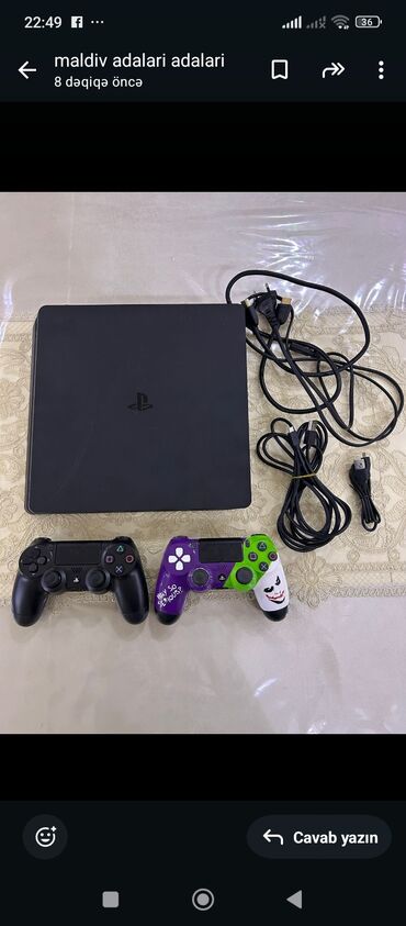 Sony PlayStation 4 Slim oyun konsolu iki pultla birlikdə təklif