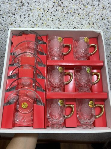 Qədəhlər: Qədəhlər, rəng - Gümüşü, Şüşə, 12 ədədli dəst, Fransa — 6