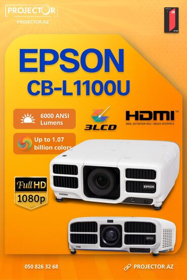 Proyektorlar: İşlənmiş Stasionar Proyektor Epson, Ödənişli çatdırılma — 1