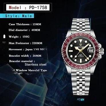 Ručni satovi: Pagani Design PD-1758 GMT - Seiko NH34 Automatic Potpuno nov muški — 12