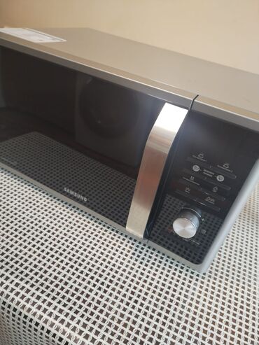sobalar qiymetleri: Mikrodalğalı soba Samsung, Ayrıca dayanan, Qril ilə, rəng - Gümüşü