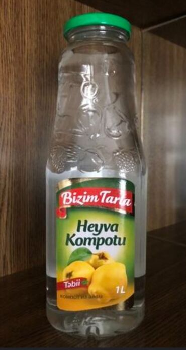 Чай: “Müxtəlif növ 1 litrlik boş şüşə butulkalar satılır. Kompot, şirə və