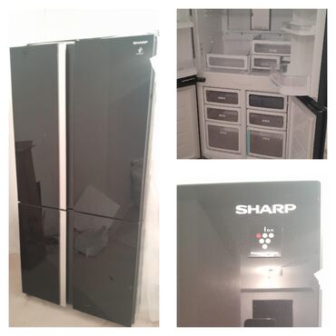 4 qapılı Sharp Soyuducu Satılır, rəng - Qara