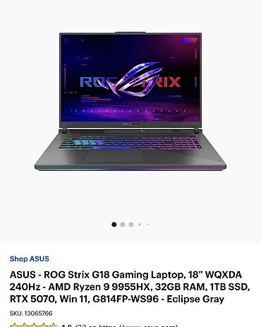 Ноутбуки ASUS: Игровой, Новый, AMD Ryzen 9, В рассрочку — 1