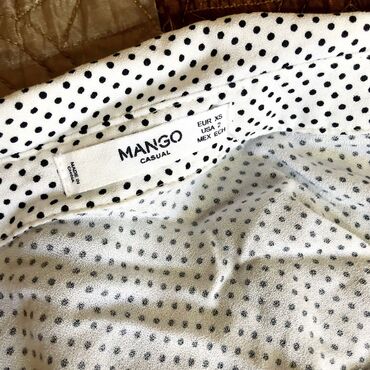 блузка mango: Блузка, Классическая модель, Штапель, В горох