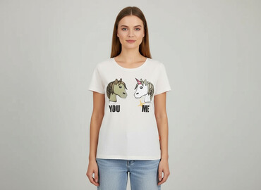 ubrania z koniem: Emoji, T-shirt damski, rozmiar M