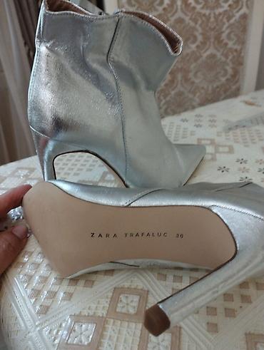 qadın bot: Zara, Ölçü: 36, rəng - Gümüşü, Yeni — 2