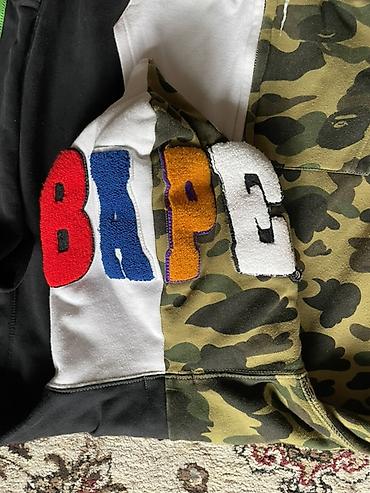 Толстовки: Худи на молнии BAPE (A Bathing Ape) Shark Full Zip, сплит-дизайн — 4