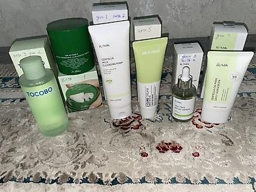 Набор корейской уходовой косметики для лица: - Тоник Tocobo AHA BHA