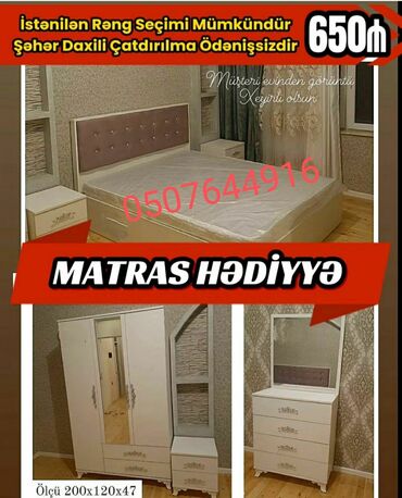 Yataq otağı dəstləri: İkinəfərlik çarpayı, Azərbaycan, Yeni — 5