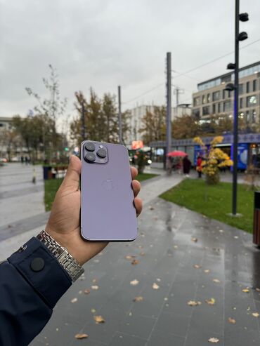 Apple iPhone: IPhone 14 Pro Max, Б/у, 256 ГБ, Deep Purple, Коробка, 95 %