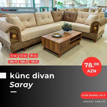 Divanlar: Künc divan, Yeni, Açılan, Bazalı, Parça, Şəhərdaxili pulsuz çatdırılma — 28