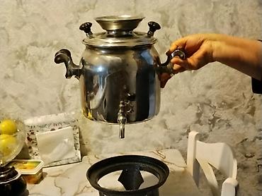 samovar altı podnos: Metal samovar – klassik dizaynlı, kranlı model.qazda — 3
