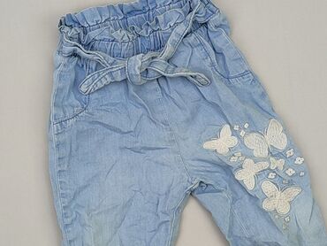 legginsy z cekinami dla dziewczynki: Denim pants, So cute, 9-12 months, condition - Good