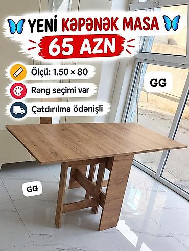 Yeni “Kəpənək” masa - Ölçü: 150 × 80 sm - Rəng seçimi var -