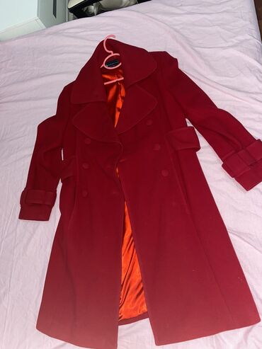 crveni mantilic haljina: L (EU 40), Jednobojni, Sa postavom