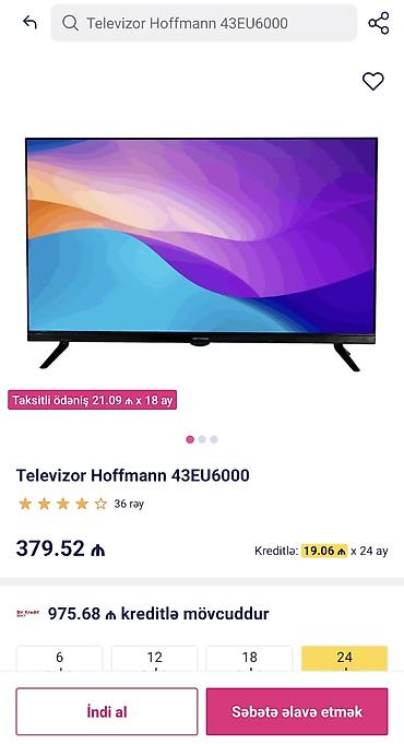 samsung nu7090 55: İşlənmiş Televizor Hoffmann LED ekran 43" FHD (1920x1080) — 2