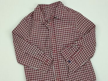 bluzki na długi rękaw hm: Shirt 4-5 years, condition - Perfect, pattern - Cell, color - Claret