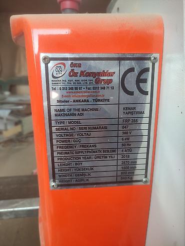 Оборудование для бизнеса: Кромкооблицовочный станок ÖZ Konyalılar Grup FRP 28 (Kenar — 1