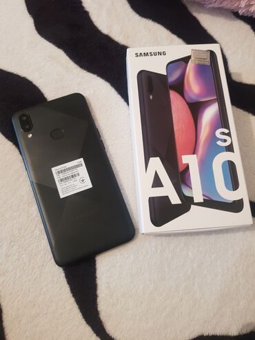 telefon satisi: Samsung A10s, 32 GB, rəng - Qara, Düyməli, Sensor, Barmaq izi
