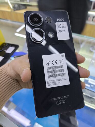 телефоны по 5000: Poco M6 Pro, Б/у, 256 ГБ, цвет - Черный, 2 SIM