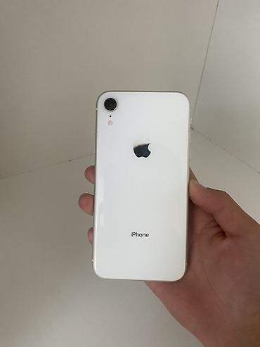 мини тараза: IPhone Xr, Колдонулган, 64 ГБ, Ак, Куту, 100 % — 10