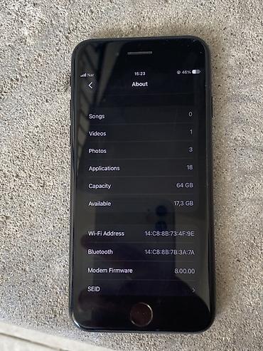 Мобильные телефоны: IPhone SE 2020, 64 ГБ, Черный, Отпечаток пальца — 5