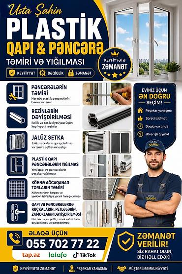 pilasdik qapi: 🔧 Usta Şahin – Plastik qapı və pəncərə ustası ✔️ Plastik qapı və — 1