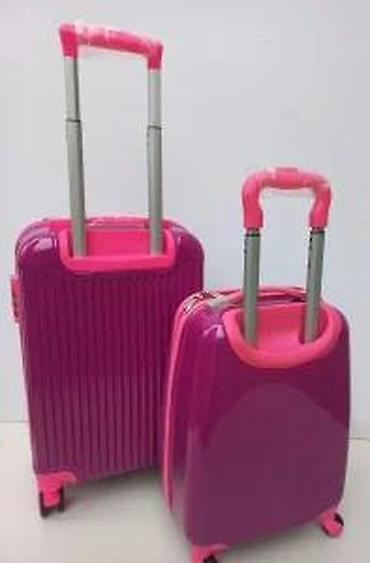 Rančevi, torbe i koferi: Dečiji set kofera – 2 komada, motiv animiranih junakinja na roze — 21