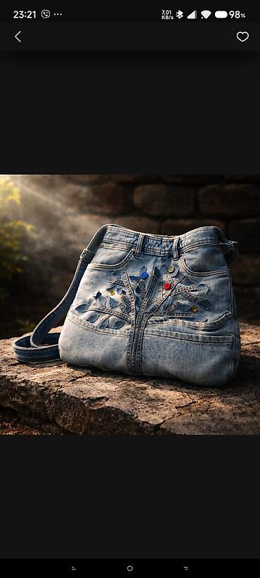 Torbe: Džins torba – ručno pravljena tote/šolder torba od farmerki - — 12