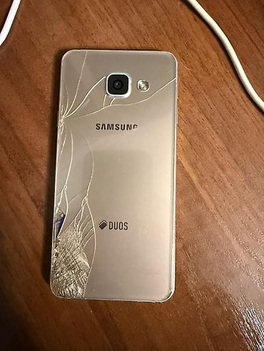 telefon a 32: Samsung Galaxy A3 2016, 16 GB, rəng - Qızılı, Qırıq — 2