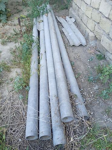 dəmir boruların qiyməti: Azbest kanalizasiya trubaları 6 ədəd. diametri 100mm-uzunluqu 4 m — 1