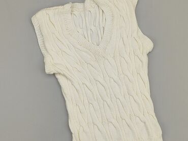 białe bluzki ze złotym nadrukiem: Sweter, S, stan - Bardzo dobry