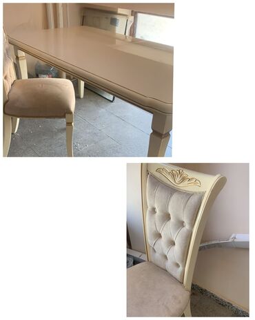 стулья барные: Для гостиной, Б/у, Квадратный стол, 6 стульев