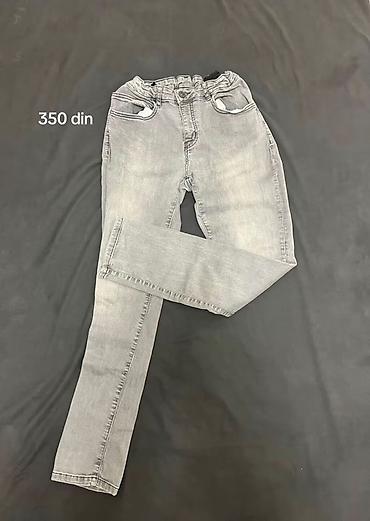 Sive farmerke – uski kroj - Materijal: denim sa blagim elastičnim — 1