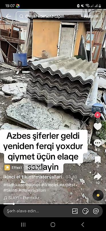 торшеры напольные в баку: Bərdə də kimdə varsa yazsın azbes şifer — 1