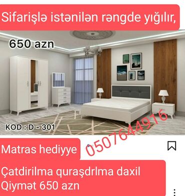 Yataq otağı dəstləri: İkinəfərlik çarpayı, Azərbaycan, Yeni — 1