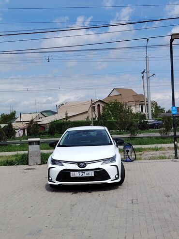 авто вента: Белый седан Toyota Corolla. Автомобиль имеет современный дизайн кузова