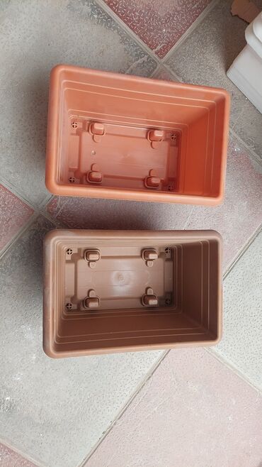 Bitkilər üçün dibçəklər: Dibçək – gül qabı – balkon üçün düzbucaqlı Dibcek qabi dibcek qablari — 11