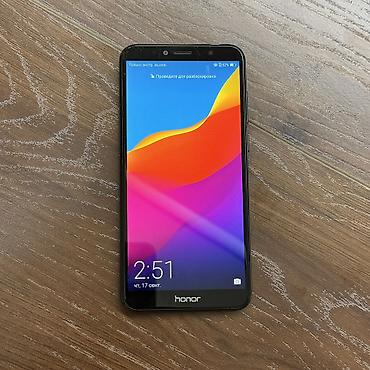cd card: Honor 7C, Б/у, 32 ГБ, цвет - Черный, 2 SIM — 2