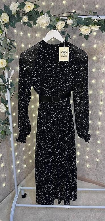 Повседневные платья: Платье из шифона, чёрный в горошек, 950 сом, размер 42-44 at lalafo.kg — 9 Повседневные платья: Платье из шифона, чёрный в горошек, 950 сом, размер 42-44 — 9