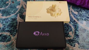 клавиатура mac: Akko V3 Creamy Yellow Pro Switch (комплект из двух китов по 45 (45х2)