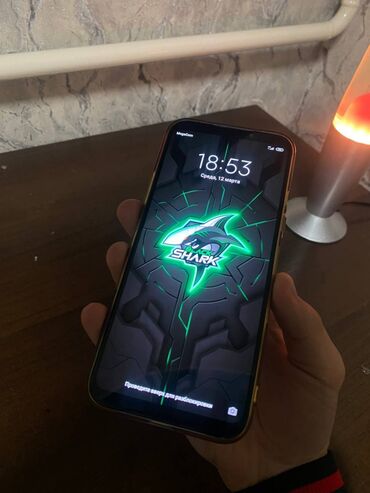 xiaomi телефоны: Xiaomi, Black Shark 2, Б/у, 128 ГБ, цвет - Голубой, 2 SIM