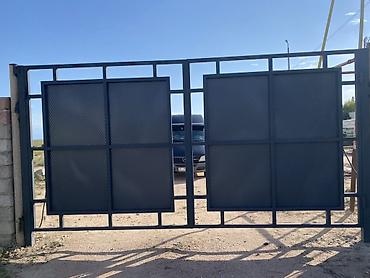 Откатные ворота: Откатные ворота из сэндвич‑панелей с автоматикой - Полотно — 60