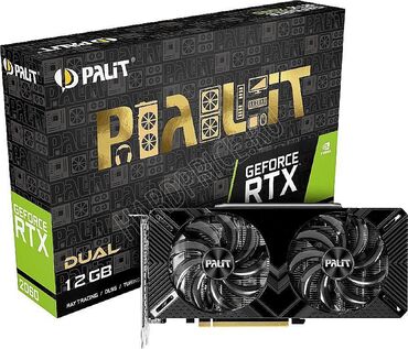 оперативная памят: Видео карта, Колдонулган, Palit, GeForce RTX, 12 ГБ, ПК үчүн